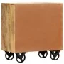 Aparador con ruedas de madera maciza de mango 70x40x75 cm by , Drawers - Ref: Foro24-285829, Price: 214,96 €, Discount: %