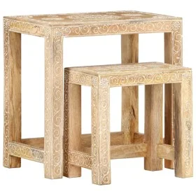 Juego de mesitas auxiliares 2 piezas madera maciza de mango by , Side tables - Ref: Foro24-285881, Price: 122,06 €, Discount: %