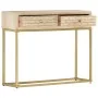 Mesa consola de madera maciza de mango dorado 90x30x75 cm von , Sideboards - Ref: Foro24-286505, Preis: 180,34 €, Rabatt: %