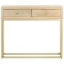Mesa consola de madera maciza de mango dorado 90x30x75 cm von , Sideboards - Ref: Foro24-286505, Preis: 180,34 €, Rabatt: %