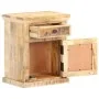 Mesita de noche madera maciza mango y caña natural 40x30x50 cm by , Nightstands - Ref: Foro24-289088, Price: 91,80 €, Discoun...