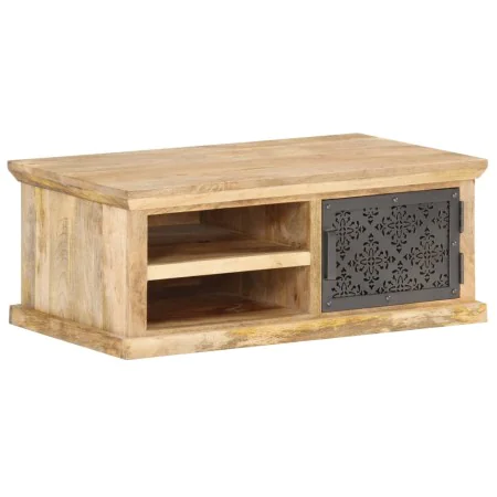 Mesa de centro con puerta madera maciza de mango 90x50x35 cm by , Coffee table - Ref: Foro24-289097, Price: 176,87 €, Discoun...