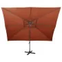 Sombrilla jardín voladiza cubierta doble terracota 400x300 cm de , Sombrillas - Ref: Foro24-312383, Precio: 319,65 €, Descuen...