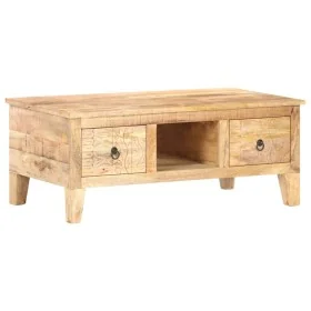 Mesita de centro madera de mango rugosa 100x55x40 cm by , Coffee table - Ref: Foro24-320236, Price: 282,99 €, Discount: %