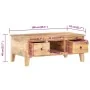 Mesita de centro madera de mango rugosa 100x55x40 cm by , Coffee table - Ref: Foro24-320236, Price: 282,96 €, Discount: %
