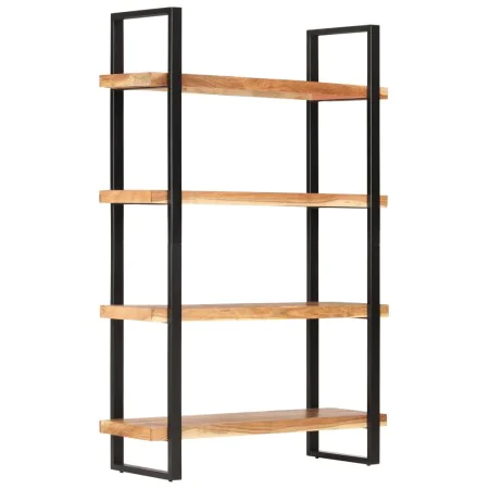 Estantería de 4 niveles madera maciza de acacia 120x40x180 cm by , Bookcases and shelves - Ref: Foro24-321065, Price: 419,41 ...