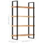 Estantería de 4 niveles madera maciza de acacia 120x40x180 cm by , Bookcases and shelves - Ref: Foro24-321065, Price: 419,41 ...