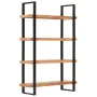 Estantería de 4 niveles madera maciza de acacia 120x40x180 cm by , Bookcases and shelves - Ref: Foro24-321065, Price: 419,41 ...