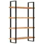 Estantería de 4 niveles madera maciza de acacia 120x40x180 cm by , Bookcases and shelves - Ref: Foro24-321065, Price: 419,41 ...