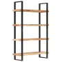 Estantería de 4 niveles madera maciza de acacia 120x40x180 cm by , Bookcases and shelves - Ref: Foro24-321065, Price: 419,41 ...
