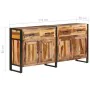 Aparador de madera maciza de acacia acabado miel 172x35x80 cm by , Sideboards - Ref: Foro24-321698, Price: 503,60 €, Discount: %