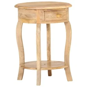 Mesa auxiliar de madera maciza de mango 37x37x61 cm by , Side tables - Ref: Foro24-321789, Price: 131,33 €, Discount: %