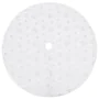 Falda del árbol de Navidad de lujo blanca cuero sintético 150cm by , Christmas tree footmuff - Ref: Foro24-330274, Price: 27,...