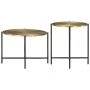 Mesas de centro 2 uds latón y metal negro by , Coffee table - Ref: Foro24-352051, Price: 131,16 €, Discount: %