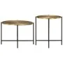 Mesas de centro 2 uds latón y metal negro by , Coffee table - Ref: Foro24-352051, Price: 131,16 €, Discount: %