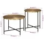 Mesas de centro 2 uds latón y metal negro by , Coffee table - Ref: Foro24-352051, Price: 131,16 €, Discount: %