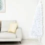 Medio árbol de Navidad con luces y bolas blanco 240 cm by , Christmas trees - Ref: Foro24-3077486, Price: 85,70 €, Discount: %