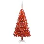 Árbol de Navidad preiluminado con luces y bolas rojo 150 cm by , Christmas trees - Ref: Foro24-3077685, Price: 52,09 €, Disco...