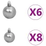 Árbol de Navidad preiluminado con luces y bolas rojo 150 cm by , Christmas trees - Ref: Foro24-3077685, Price: 52,09 €, Disco...