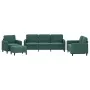 Juego de sofás 4 piezas terciopelo verde oscuro von , Sofas - Ref: Foro24-3201946, Preis: 775,56 €, Rabatt: %