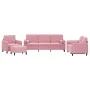 Juego de sofás con cojines 4 piezas terciopelo rosa de , Sofás - Ref: Foro24-3201967, Precio: 786,62 €, Descuento: %