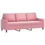 Juego de sofás con cojines 4 piezas terciopelo rosa de , Sofás - Ref: Foro24-3201967, Precio: 786,62 €, Descuento: %