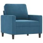 Juego de sofás con cojines 4 piezas terciopelo azul by , Sofas - Ref: Foro24-3201973, Price: 782,37 €, Discount: %