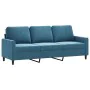 Juego de sofás con cojines 4 piezas terciopelo azul by , Sofas - Ref: Foro24-3201973, Price: 782,37 €, Discount: %