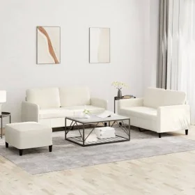 Juego de sofás 3 piezas terciopelo crema by , Sofas - Ref: Foro24-3201992, Price: 538,96 €, Discount: %