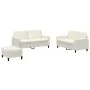 Juego de sofás 3 piezas terciopelo crema by , Sofas - Ref: Foro24-3201992, Price: 538,96 €, Discount: %