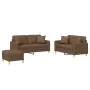 Juego de sofás con cojines 3 piezas tela marrón by , Sofas - Ref: Foro24-3202113, Price: 481,86 €, Discount: %
