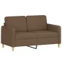 Juego de sofás con cojines 3 piezas tela marrón by , Sofas - Ref: Foro24-3202113, Price: 481,86 €, Discount: %