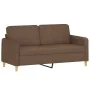 Juego de sofás con cojines 3 piezas tela marrón by , Sofas - Ref: Foro24-3202113, Price: 481,86 €, Discount: %