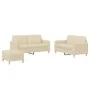 Juego de sofás con cojines 3 piezas tela crema by , Sofas - Ref: Foro24-3202096, Price: 468,23 €, Discount: %