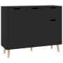 Aparador de madera de ingeniería negro 90x30x72 cm by , Sideboards - Ref: Foro24-326814, Price: 113,34 €, Discount: %