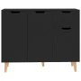 Aparador de madera de ingeniería negro 90x30x72 cm by , Sideboards - Ref: Foro24-326814, Price: 113,34 €, Discount: %