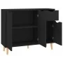 Aparador de madera de ingeniería negro 90x30x72 cm by , Sideboards - Ref: Foro24-326814, Price: 113,34 €, Discount: %