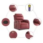Sillón de masaje reclinable cuero sintético rojo tinto von , Sessel - Ref: Foro24-373497, Preis: 254,86 €, Rabatt: %