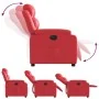 Sillón reclinable eléctrico de cuero sintético rojo de , Sillones - Ref: Foro24-3205033, Precio: 250,76 €, Descuento: %