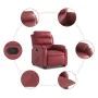 Sillón reclinable elevable cuero artificial rojo tinto von , Sessel - Ref: Foro24-3205046, Preis: 307,32 €, Rabatt: %