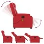 Sillón de masaje reclinable eléctrico de cuero artificial rojo von , Sessel - Ref: Foro24-3205148, Preis: 276,27 €, Rabatt: %
