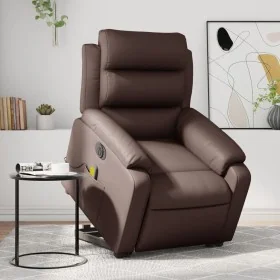 Sillón de masaje elevable eléctrico cuero sintético marrón by , Armchairs - Ref: Foro24-3205065, Price: 357,18 €, Discount: %