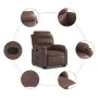 Sillón reclinable elevable cuero sintético marrón de , Sillones - Ref: Foro24-3205044, Precio: 303,88 €, Descuento: %