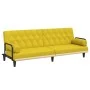 Sofá cama con reposabrazos tela amarillo claro by , Sofas - Ref: Foro24-351941, Price: 261,28 €, Discount: %