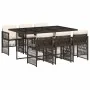 Set comedor de jardín 7 pzas con cojines ratán sintético marrón by , Garden sets - Ref: Foro24-3210909, Price: 465,09 €, Disc...