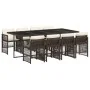 Set comedor para jardín 9 pzas y cojines ratán sintético marrón by , Garden sets - Ref: Foro24-3210921, Price: 619,83 €, Disc...