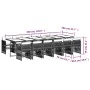 Set comedor de jardín con cojines 13 pzas ratán sintético negro by , Garden sets - Ref: Foro24-3210942, Price: 941,97 €, Disc...