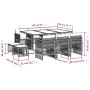 Set de comedor de jardín 11 pzas y cojines ratán sintético gris von , Gartensets - Ref: Foro24-3210968, Preis: 564,51 €, Raba...