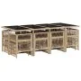 Set comedor de jardín con cojines 13 pzas ratán sintético beige von , Gartensets - Ref: Foro24-3210982, Preis: 773,80 €, Raba...