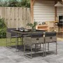Set comedor de jardín 5 piezas con cojines ratán sintético gris von , Gartensets - Ref: Foro24-3211256, Preis: 285,85 €, Raba...